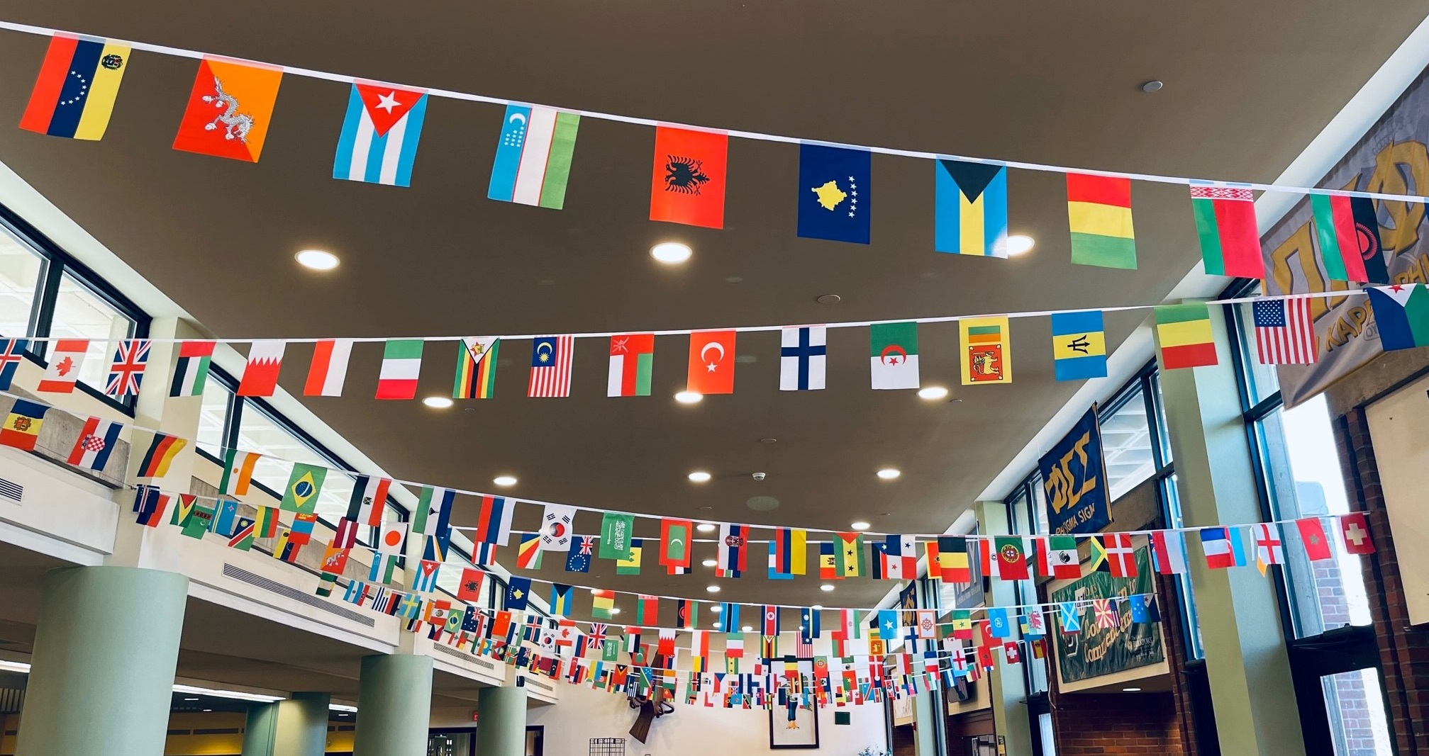 International Flags in Student Union